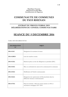 PV du 5 décembre - Communauté de communes du Pays Rhénan