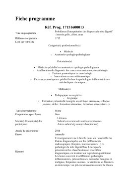 Programme DPC Réf. 17151600013 Session n° 1