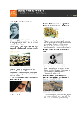 Egalit&eacute; femmes