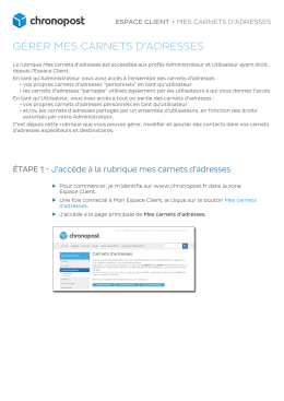 G&eacute;rer mes carnets d`adresses