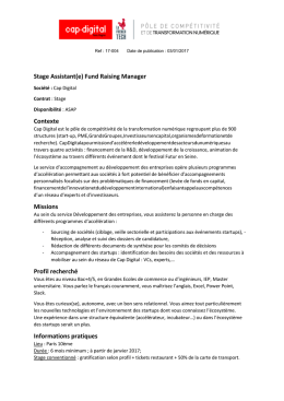 Stagiaire Assistant-e Fund raising Manager