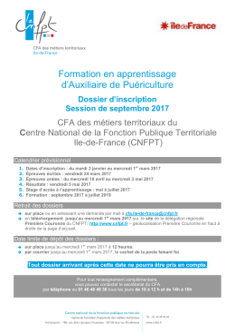 Formation en apprentissage d`Auxiliaire de Pu&eacute;riculture