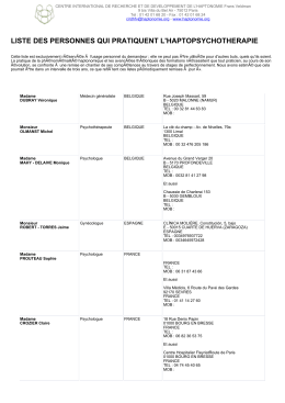 liste des personnes qui pratiquent l