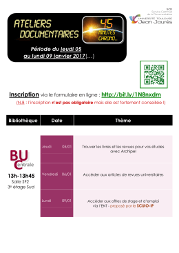 13h-13h45 P&eacute;riode du jeudi 05 au lundi 09 janvier 2017(&hellip;)