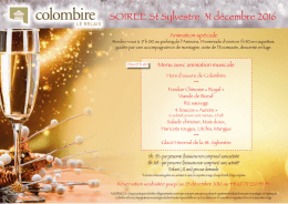 SOIREE St Sylvestre 31 décembre 2016 - Crans