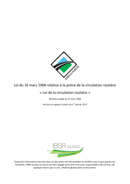 Loi de la circulation routière