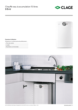 Chauffe-eau &agrave; accumulation 15 litres S 15-U