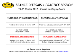 horaires previsionnels