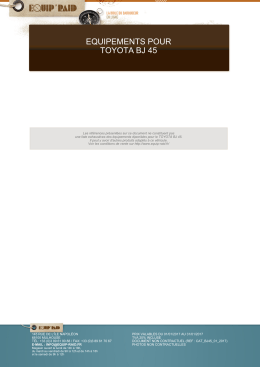 equipements pour toyota bj 45