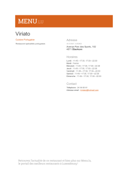 Viriato - Menu.lu