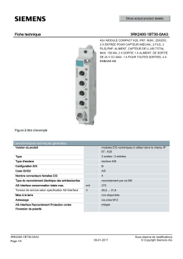 Fiche technique 3RK2400-1BT30-0AA3