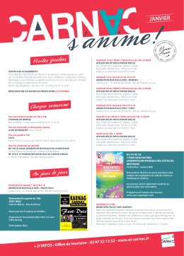 Chaque semaine Au jour le jour Visites guidées