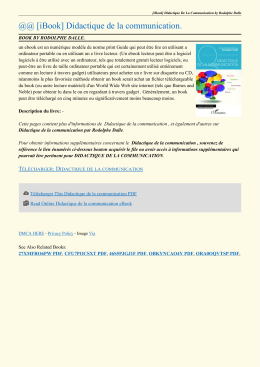 [iBook] Didactique De La Communication by Rodolphe Dalle