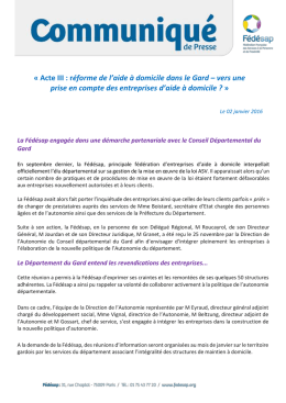Télécharger le Communiqué de Presse