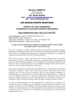 Les Sceaux d`Unit&eacute; Quantique