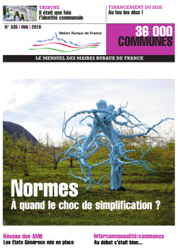 "36.000 communes" Mai 2016 - Association des Maires Ruraux du