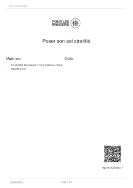 Poser son sol stratifi&eacute;