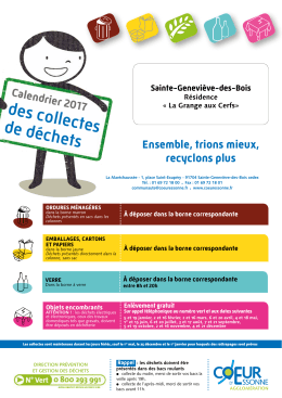 des collectes de déchets