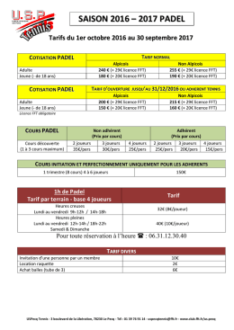 Tarif 16-17