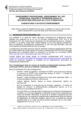 Annexe 2 - Enseignement professionnel, de l`art dramatique