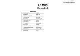 L3 MIID Semestre 6