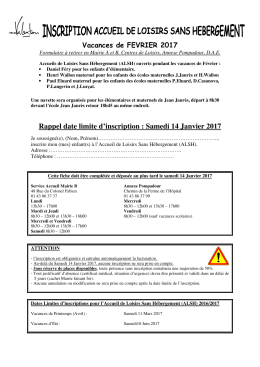 T&eacute;l&eacute;charger la fiche d`inscription