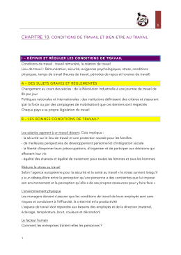 Condition de travail