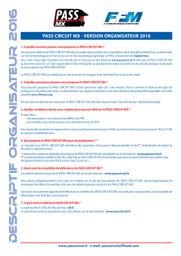 Descriptif Pass circuit MX