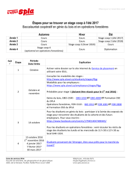 Étapes pour se trouver un stage coop à l`été 2017 Baccalauréat