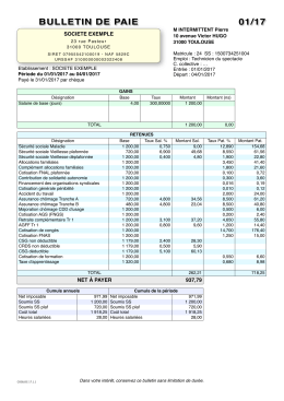 Bulletin de paie