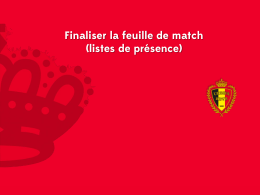 1. Entrer dans la feuille de match