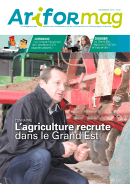 L`agriculture recrute dans le Grand Est - ARIFOR