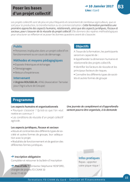 Poser les bases d`un projet collectif
