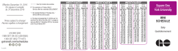 Square One York University MINI SCHEDULE