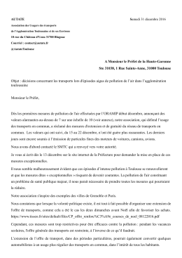 A Monsieur le Pr&eacute;fet de la Haute-Garonne Ste 31038, 1