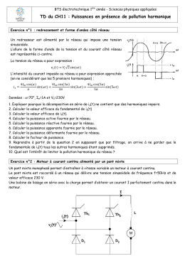 TD du CH11 : Puissances en présence de pollution harmonique