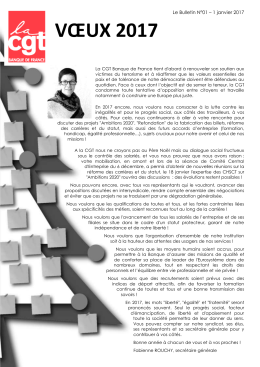 2017_Bulletin N°001 - CGT BANQUE DE FRANCE