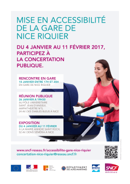 MISE EN ACCESSIBILITÉ DE LA GARE DE NICE RIQUIER