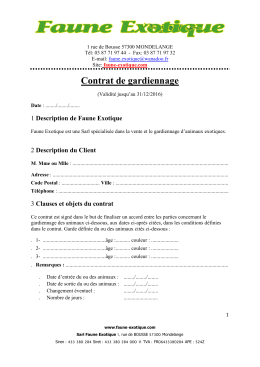 Contrat de gardiennage