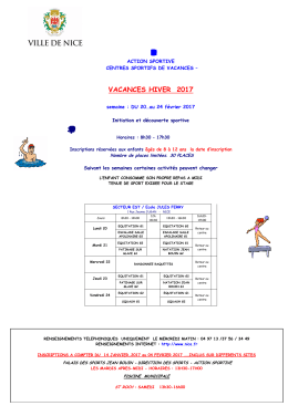 plannings csv secteurs est