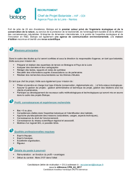 Courrier Enquete satisfaction client BIOTOPE