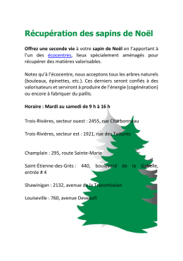 HORAIRE DES FÊTES 2007-2008 DES LES DE LA RGMRM