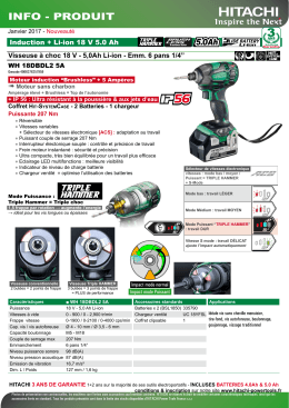 info - produit - Hitachi Power Tools