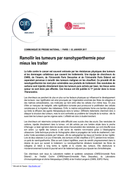 CP nanohyperthermie tumeurs