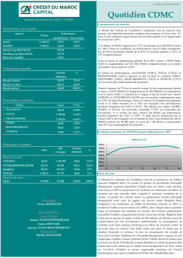 Quotidien boursier - Bourse de Casablanca