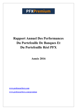 Rapport Annuel Des Performances Du