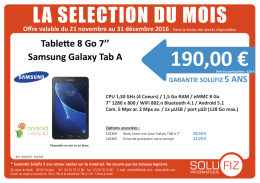 Table e 8 Go 7`` Samsung Galaxy Tab A