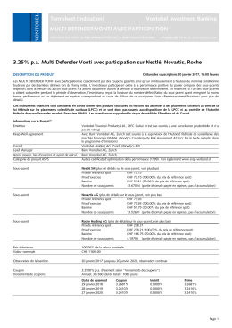 Termsheet (Indication) Vontobel Investment Banking