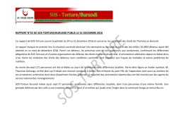 rapport n°55 de sos-torture/burundi publie le 31 decembre