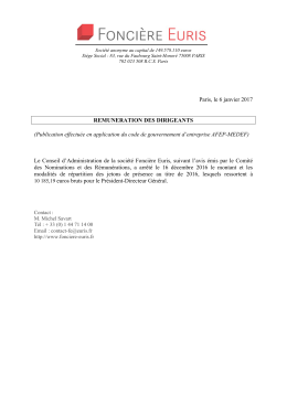 fonciere euris - Foncière Euris